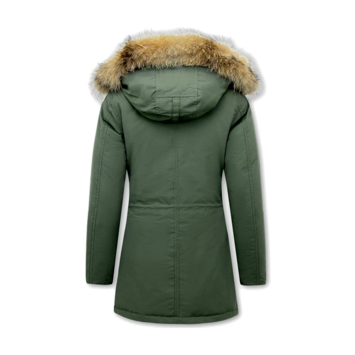 Mujer Parka Capucha Pelo